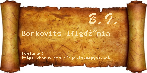 Borkovits Ifigénia névjegykártya